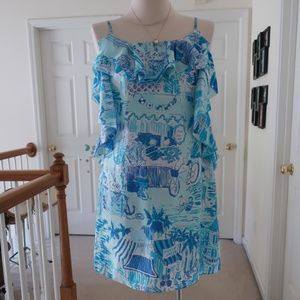 Lilly Pulitzer Fresh Catch Toile Gretchen Sz 8
